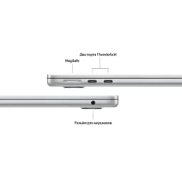 MacBook Air 13 (M3, 2024) 16/256GB, Silver - вид 3