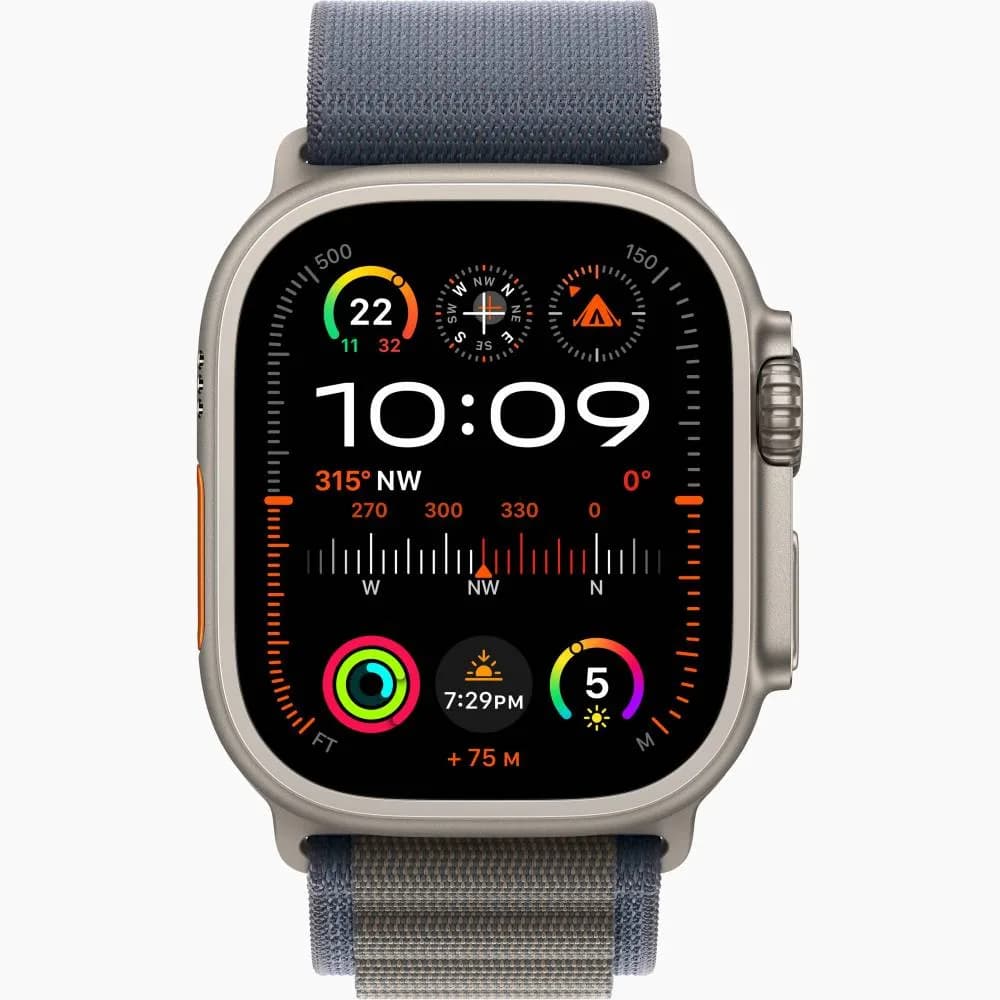 Apple Watch Ultra 2 (2024) Titanium Case with Blue Alpine loop(Синий ремешок)
