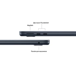 MacBook Air 13 (M4, 2025) 16/256GB, Midnight (Черный) - вид 3