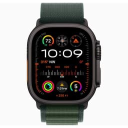 Apple Watch Ultra 2 (2024) Black Case with Dark Green Alpine loop(Зеленый ремешок) - вид 1