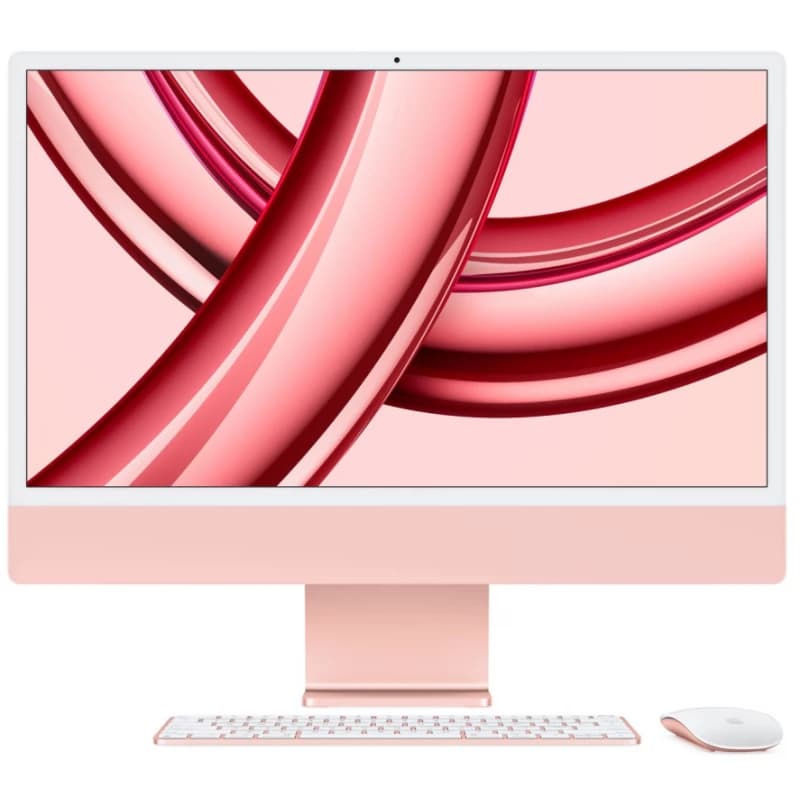 Apple iMac 24" Retina 4,5K, M3 (8C CPU, 8C GPU, 2023), 8 ГБ, 256 ГБ SSD, розовый (MQRD3)