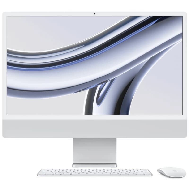 Apple iMac 24" Retina 4,5K, M3 (8C CPU, 10C GPU, 2023), 8 ГБ, 256 ГБ SSD, серебристый (MQRJ3)